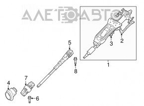Steering column BMW 335i e92 07-13