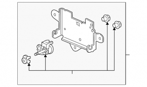 Bracket housing radar cruise Honda Accord 16-17 rest hybrid