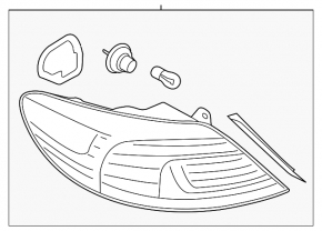Light outer wing left VW CC 13-17 rest