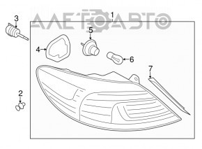 Light outer wing left VW CC 13-17 rest