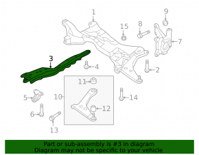 Mitsubishi Outlander Sport ASX 10 Front Longitudinal Subframe Beam - Rusty