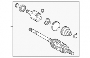 Rear right axle drive for Toyota Rav4 13-18 hybrid
