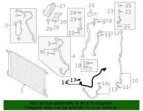 Air conditioning pipe, condenser, Audi E-Tron 19-23