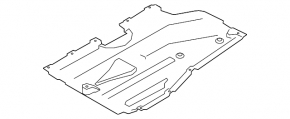 Underbody protection rear right BMW X3 F25 11-17