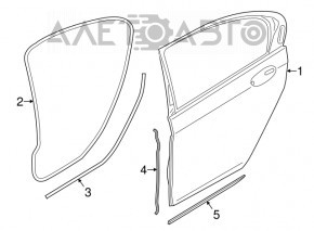 Side door seal, rear right, BMW 7 G11 G12 16-22