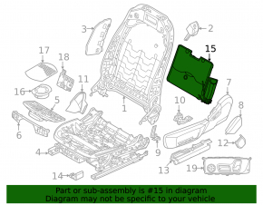 Lumbar support for driver's seat with motor BMW X3 G01 18-21