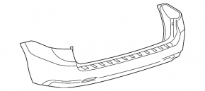 Rear bumper bare Toyota Sienna 18-20 for parking sensors, XLE, Limited