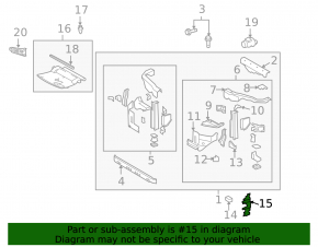 Left radiator deflector for Lexus LX570 08-15 pre-restyling