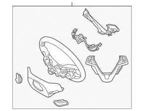 Naked steering wheel Hyundai Veloster 12-17