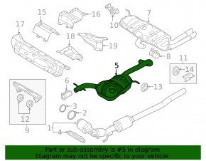 VW Beetle 12-17 1.8T Exhaust Line Center