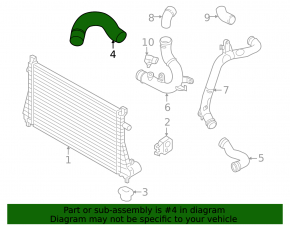 Intercooler pipe right lower Audi A3 22-26