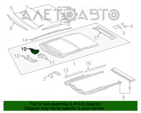 Panoramic motor right Lexus RX350 RX450h 16-22