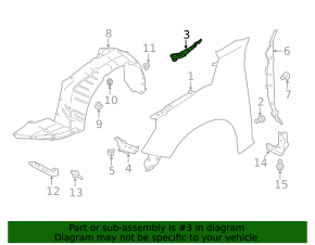 Windscreen wiper seal left Nissan Altima 19-24