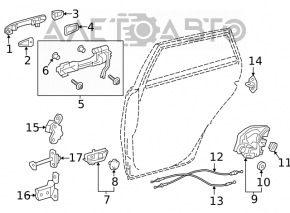 Rear left door lock Lexus Hs250h 10-12