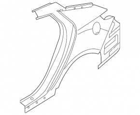 Kia Optima 11-15 rear right quarter wing