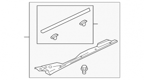Seal wing hood-wing right Honda Accord 18-22