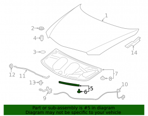 Acura ILX 13-15 Hood Seal