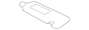Right visor for Toyota Camry v40 gray