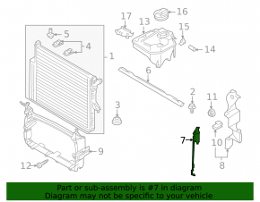 Radiator seal left Audi Q7 4L 10-15