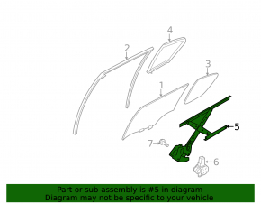 Window lifter with motor rear left Infiniti Q50 14-20