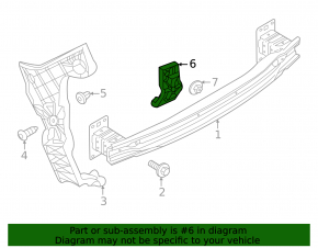 Lower rear bumper bracket Audi Q3 83A 19-24 S-Line