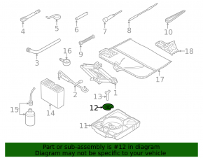 Spare wheel mount Audi Q3 8U 15-18