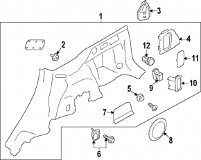 Right arch trim for Subaru Forester 25-26