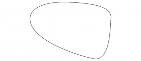 Left mirror element for Porsche Macan 22-26