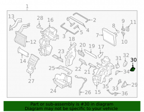 Actuator motor heater drive left air conditioner Kia Niro 17-22 HEV, PHEV