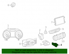 Parking button Mercedes GLA 15-20
