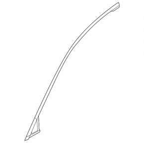 Upper door molding front right Mazda 3 14-18 BM black