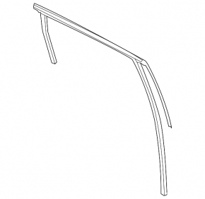 Upper rear right door molding for Ford Escape MK3 13-17 matte with glass seal