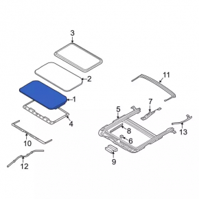 Hatch assembly Ford Focus mk3 11-18 gray curtain