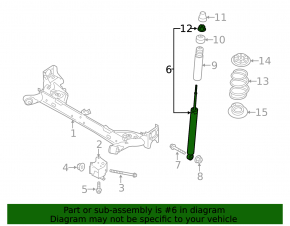 Rear left shock absorber Nissan Juke 11-17 FWD
