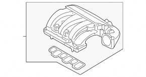 Manifold intake upper part Ford Flex 13-19