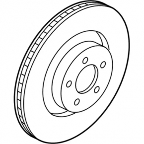 Front right brake disc for Ford Mustang mk6 15-23, 2 pistons, 320/30 mm