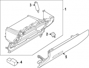 Mazda CX-90 24-26 glove compartment, black