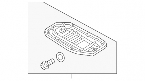 Oil pan Infiniti Q60 17-20 3.0, RWD