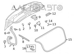 Trunk lid VW Jetta 19-24 silver LB7S