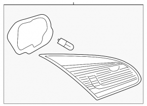 Lamp inner trunk lid right VW CC 13-17 rest