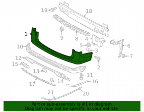 Bare rear bumper for the VW Atlas 21-21