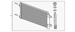 Air Conditioning Radiator Condenser Buick Encore 17-19 VAN WEZEL