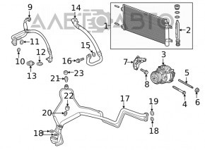 Air conditioning radiator condenser Chevrolet Trax 17-22 LE2