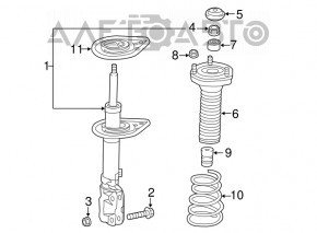 Rear right spring Lexus ES300h ES350 13-18