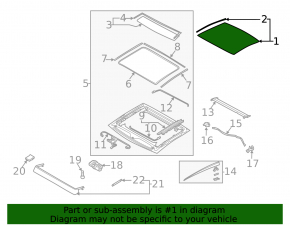 Panorama assembly Audi A6 C8 19-
