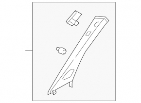 Right upper front pillar trim for Audi Q8 19-22, gray, for cleaning