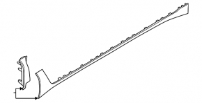 Right sill molding for BMW 4 Series G22 G26 21-25