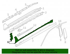 Right sill molding for BMW 4 Series G22 G26 21-25