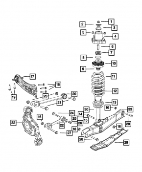 Shock absorber rear left Chrysler 200 11-14