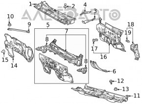 Windscreen wiper seal right Toyota Highlander 20-